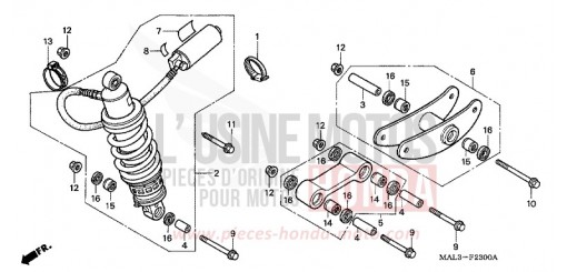 KISSEN, HINTEN CBR600FV de 1997
